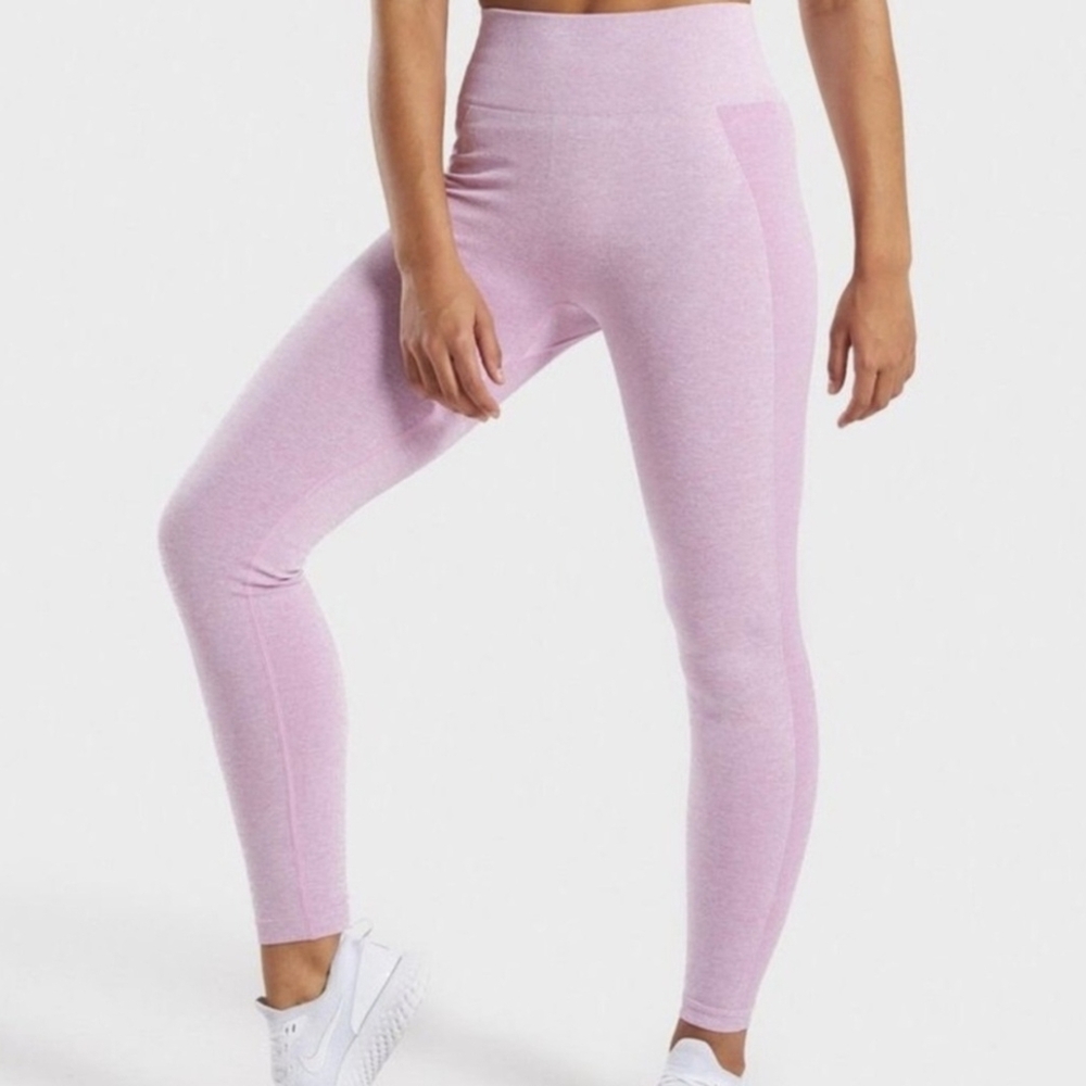 Gymshark Women's Pink Highwaisted Athletic Leggings Size Large
